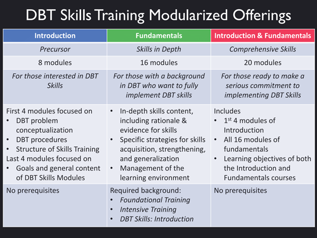 2020.05.19-SkillsOfferingsOverview new Behavioral Tech Institute - The World's Foremost Linehan-trained DBT Professionals
